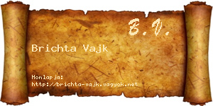 Brichta Vajk névjegykártya